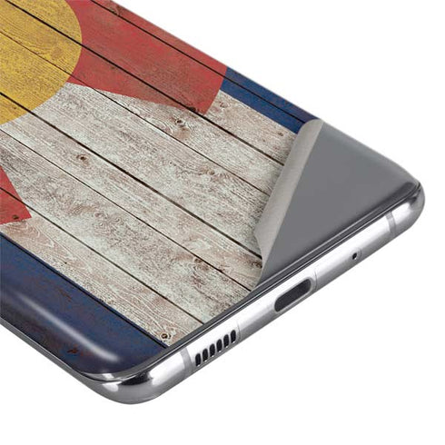 Colorado Flag Dark Wood Galaxy S20 Ultra 5G Skin